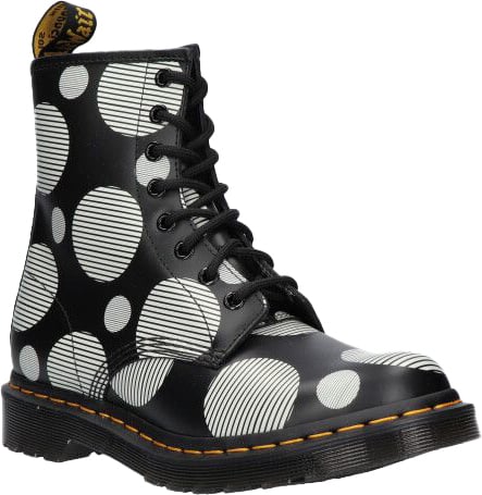 Dr. Martens Dr Martens 1460 BLACK + WHITE POLKA DOT 26876009 POLKA Zwart