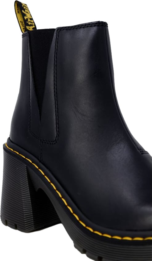 Dr. Martens Black Leather High Heel Pumps Zwart