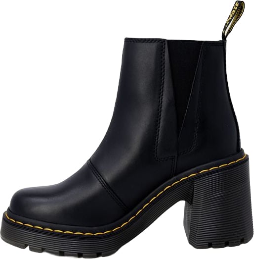 Dr. Martens Black Leather High Heel Pumps Zwart
