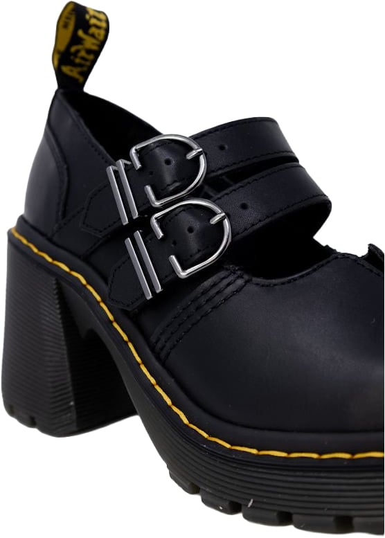 Dr. Martens Black Leather High Heel Pumps Zwart