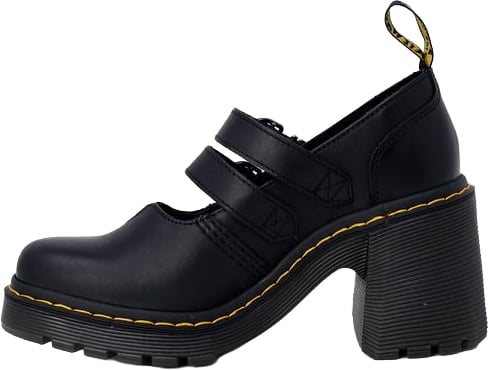 Dr. Martens Black Leather High Heel Pumps Zwart