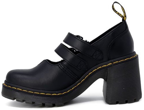 Dr. Martens Black Leather High Heel Pumps Zwart