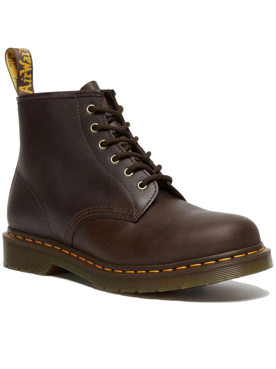 Dr. Martens Rich Brown Leather Lace-Up Boots Zwart