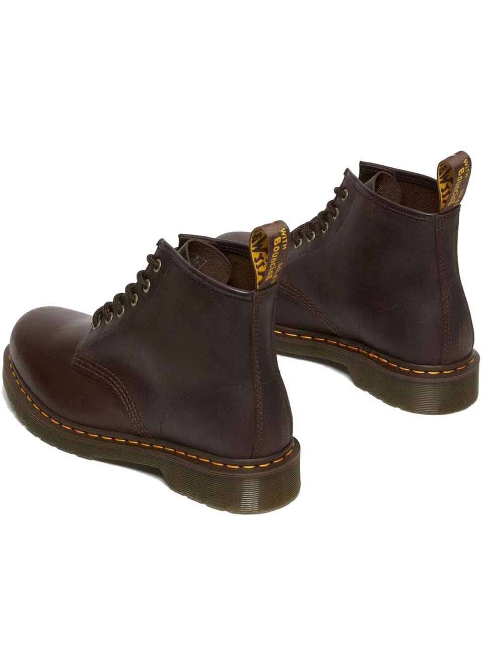 Dr. Martens Rich Brown Leather Lace-Up Boots Zwart