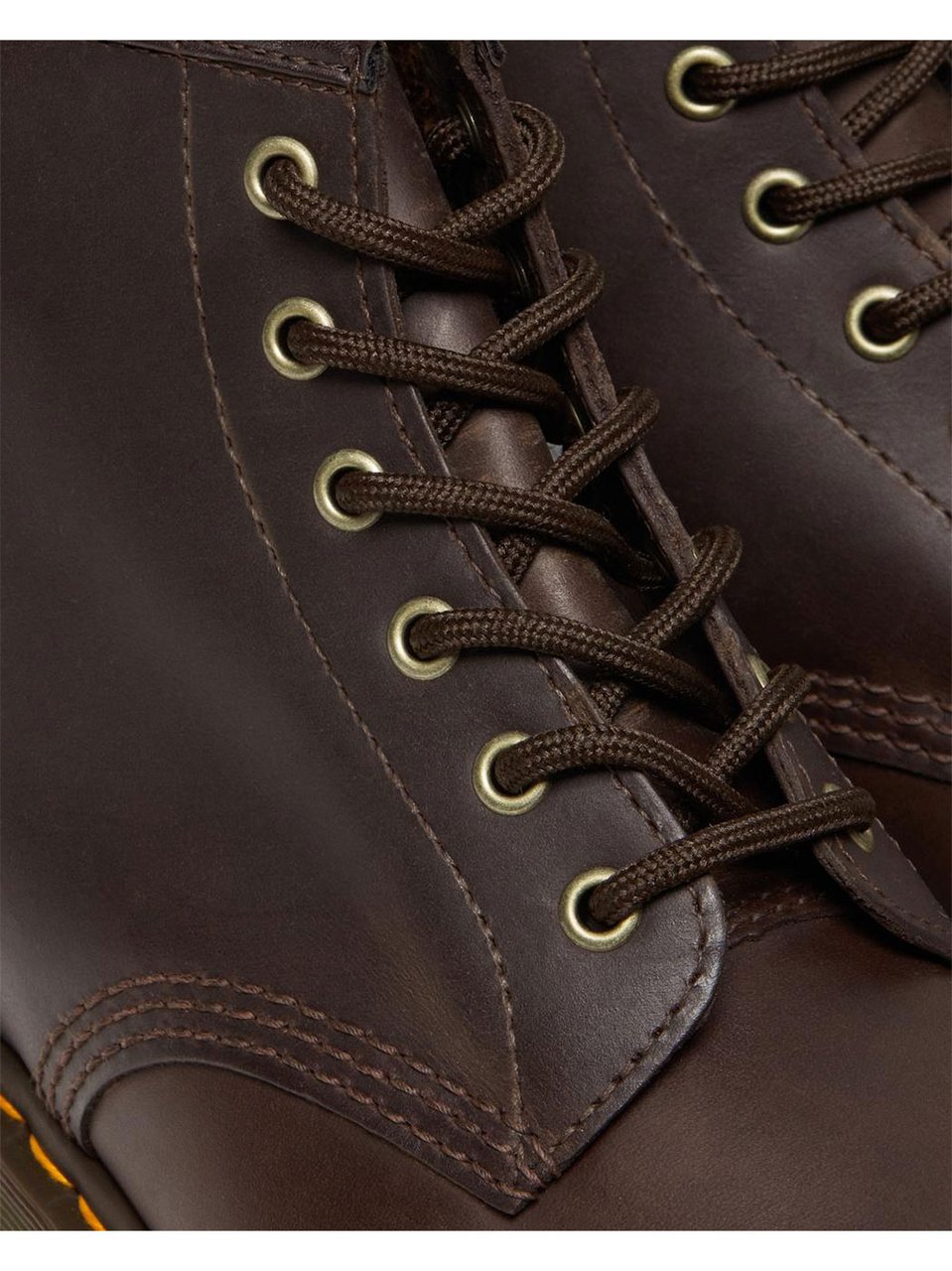 Dr. Martens Rich Brown Leather Lace-Up Boots Zwart