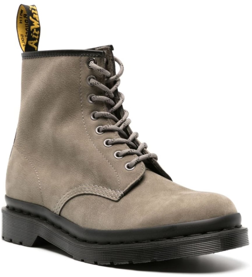 Dr. Martens 1460 Milled Nubuck Wp Combat Boots Grijs