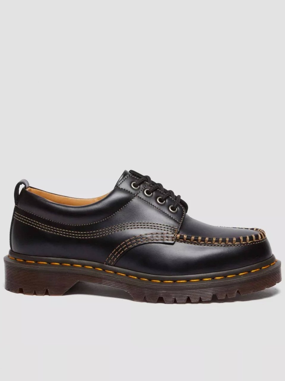 Dr. Martens Black Lowell Contrast Stitch Shoes Zwart