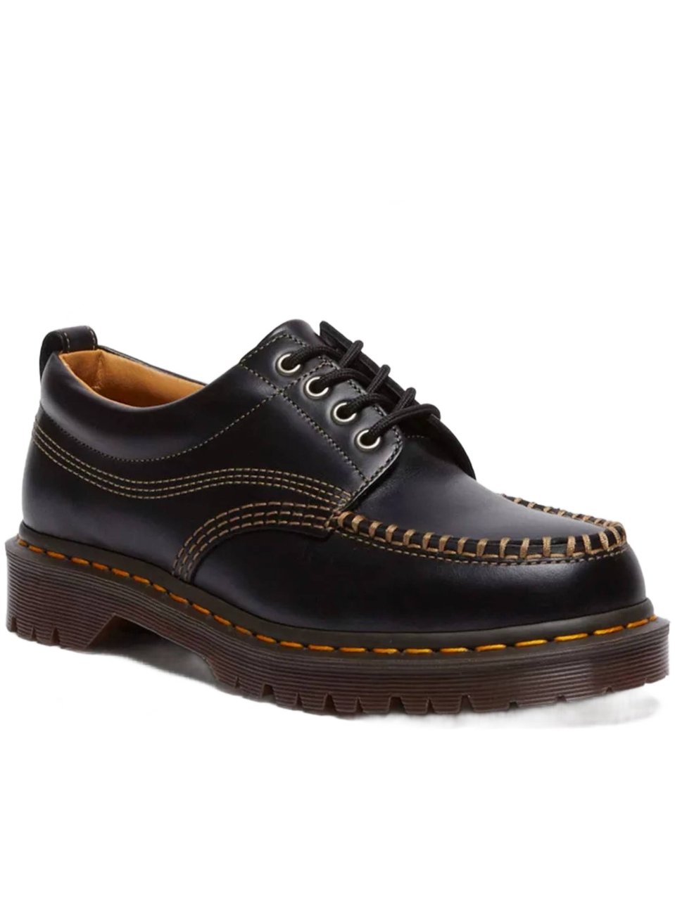Dr. Martens Black Lowell Contrast Stitch Shoes Zwart
