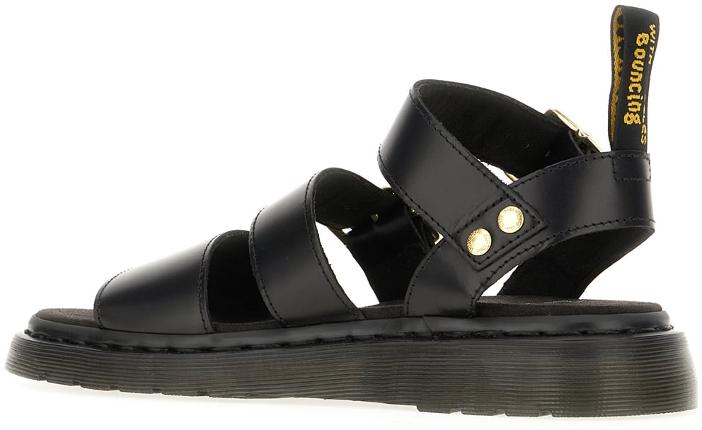 Dr. Martens Dr. Martens Black leather Gryphon sandals Zwart