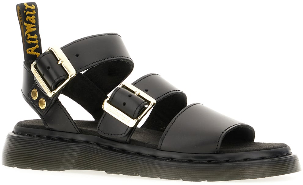 Dr. Martens Dr. Martens Black leather Gryphon sandals Zwart