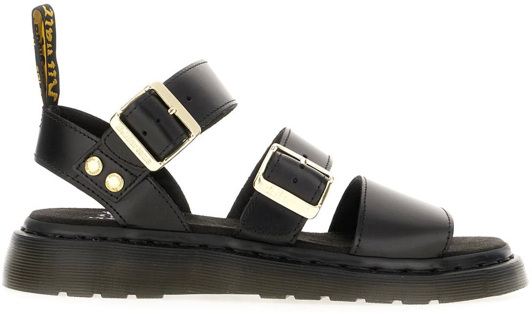 Dr. Martens Dr. Martens Black leather Gryphon sandals Zwart