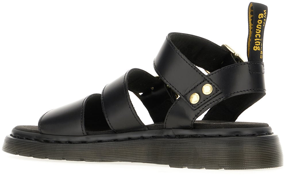 Dr. Martens Black leather Gryphon sandals Zwart