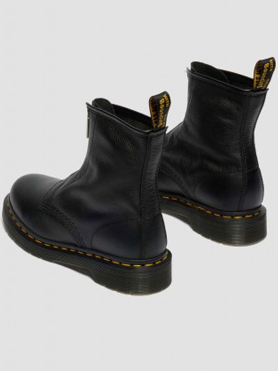 Dr. Martens 1460 Smooth Black Leather Zip Boots Zwart