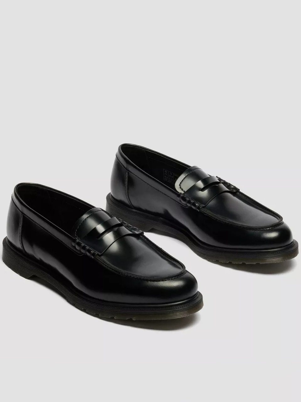 Dr. Martens Mayfare Polished Black Leather Penny Loafers Zwart