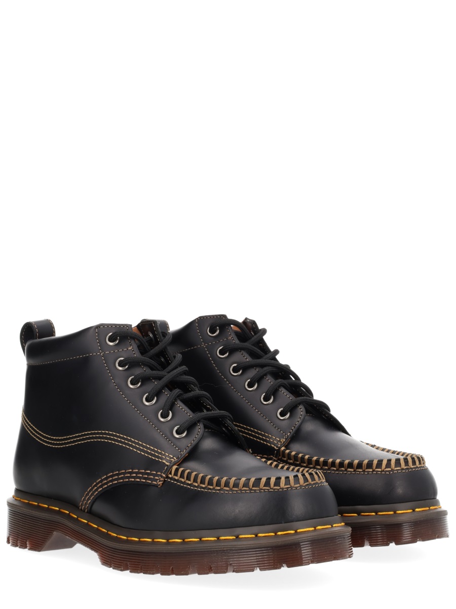 Dr. Martens Black Lowell Contrast Boots Zwart