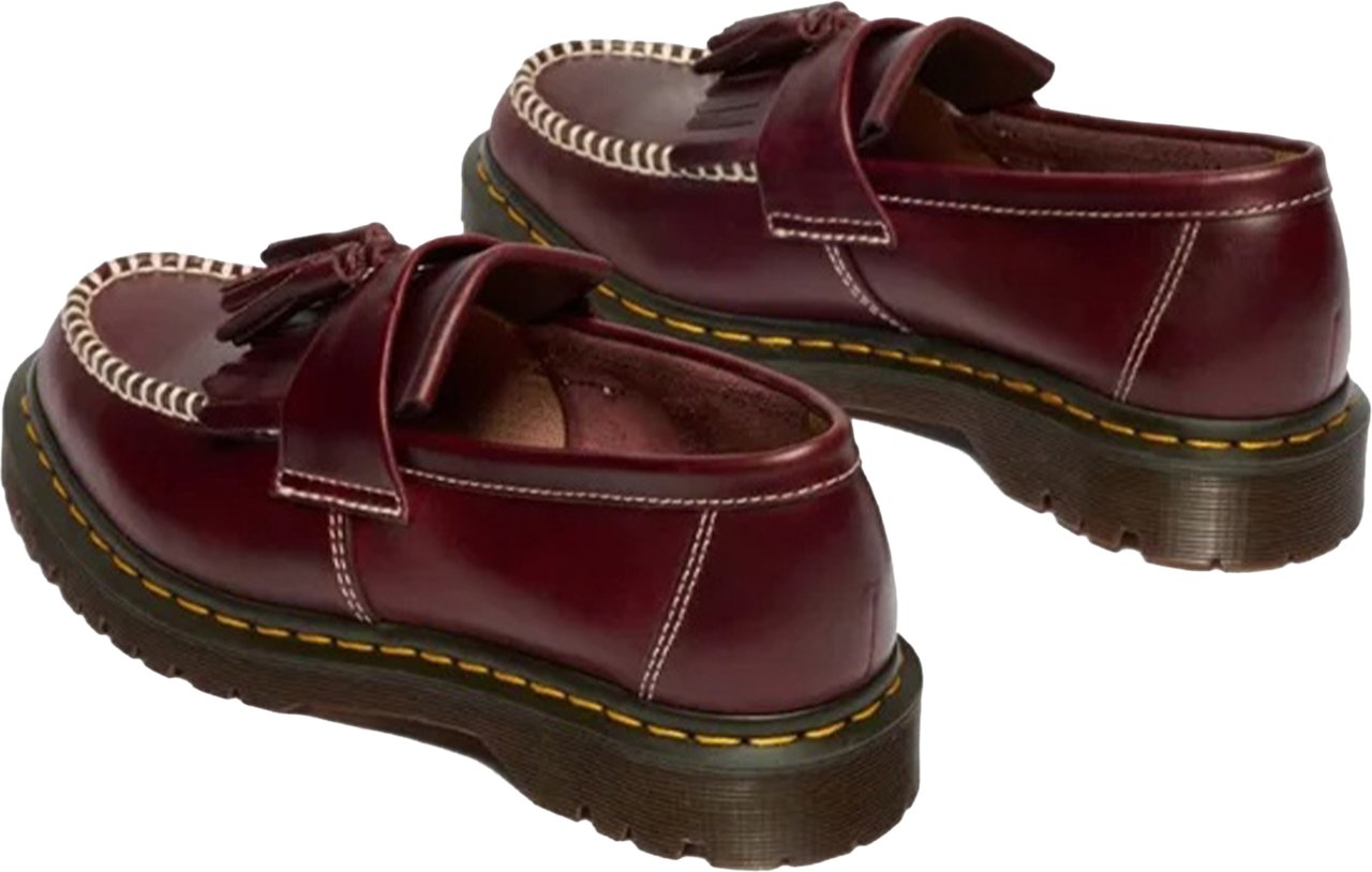 Dr. Martens Adrian Ben Polished Burgundy Tassel Loafers Zwart