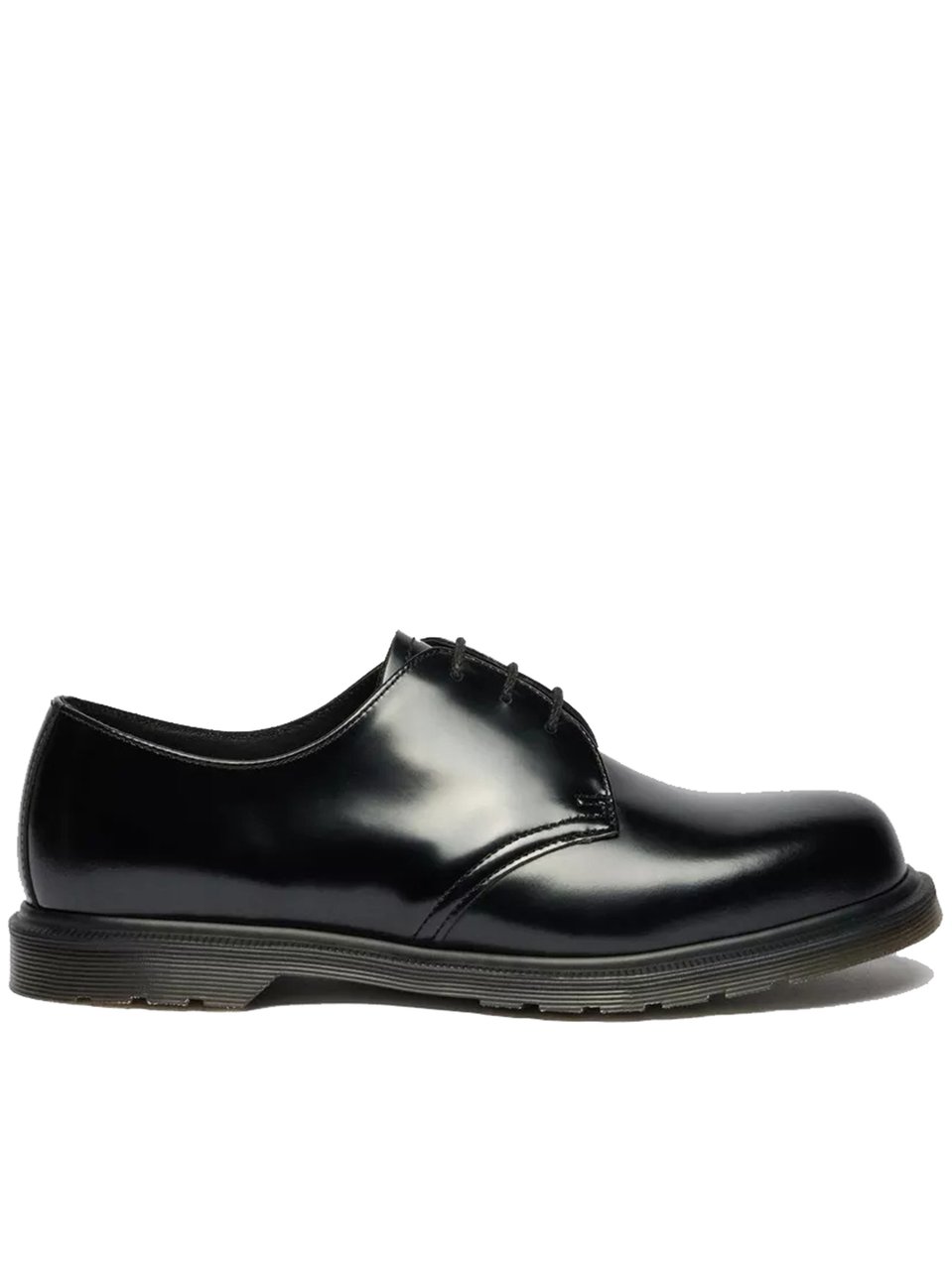 Dr. Martens Mayfare Polished Black Leather Derby Shoes Zwart