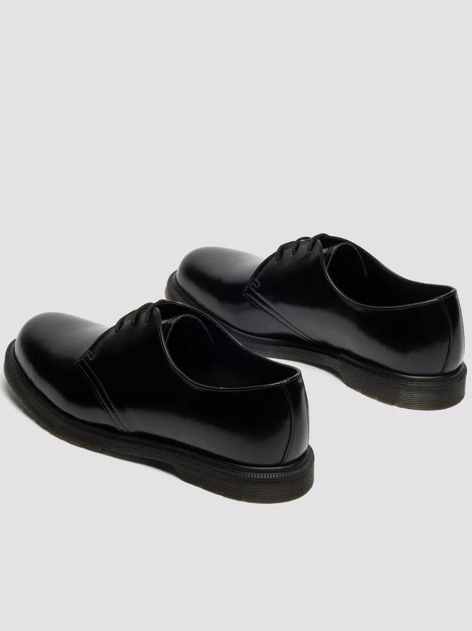 Dr. Martens Mayfare Polished Black Leather Derby Shoes Zwart