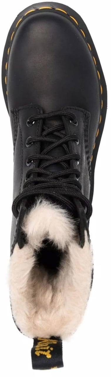 Dr. Martens 1460 Serena Shearling Lined Leather Boots Zwart