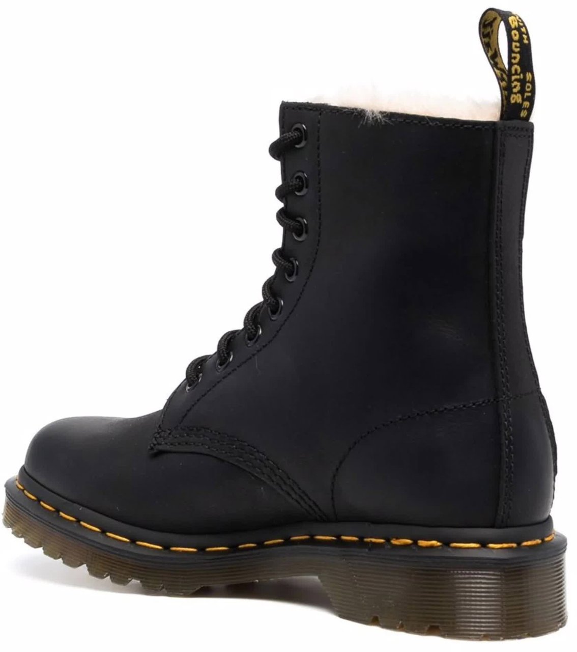 Dr. Martens 1460 Serena Shearling Lined Leather Boots Zwart