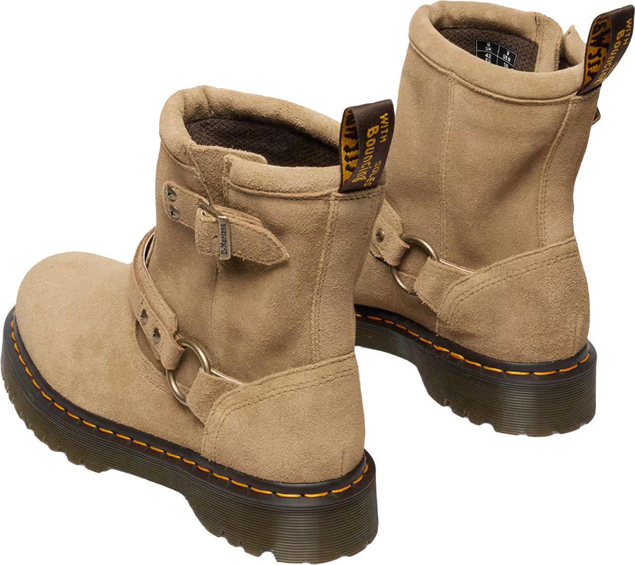 Dr. Martens Anistone Hrns Tan Suede Ankle Boots Bruin