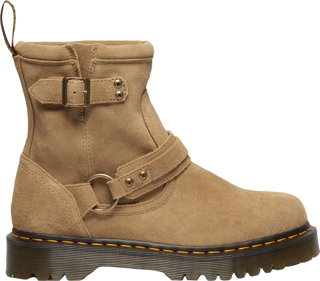 Dr. Martens Anistone Hrns Tan Suede Ankle Boots Bruin
