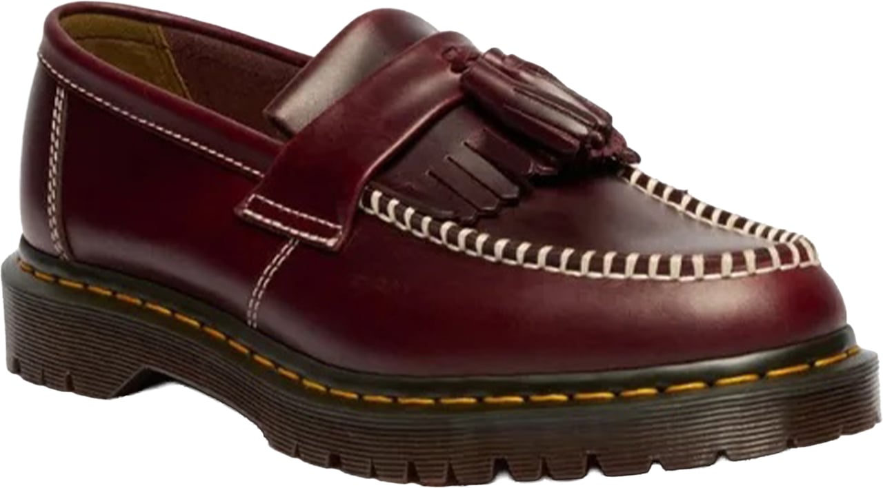 Dr. Martens Adrian Ben Polished Burgundy Tassel Loafers Zwart