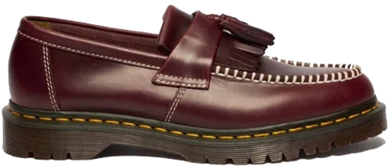 Dr. Martens Adrian Ben Polished Burgundy Tassel Loafers Zwart