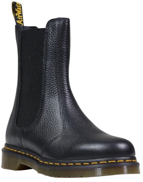 Dr. Martens Black Leather Ankle Boots Zwart