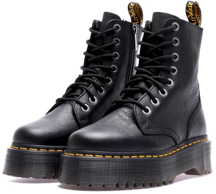 Dr. Martens Jadon Iii Platform Ankle Boots In Black Pisa Zwart
