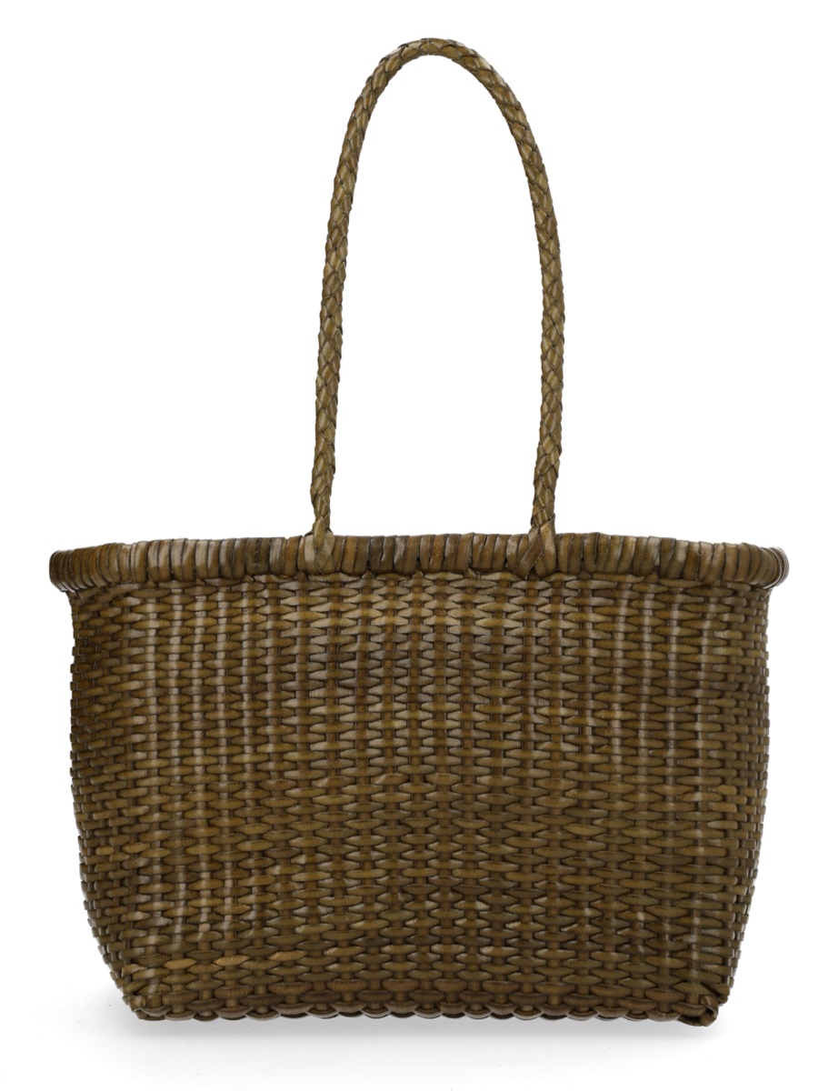 Dragon Diffusion B Weave Woven Basket Handbag Grijs