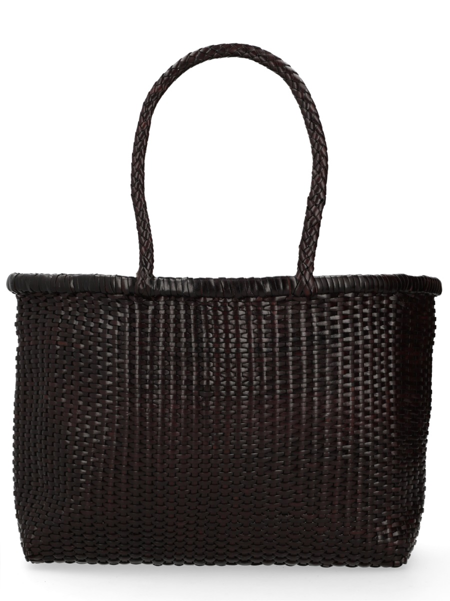 Dragon Diffusion Neutrals B Weave Large Leather Tote Bag Zwart