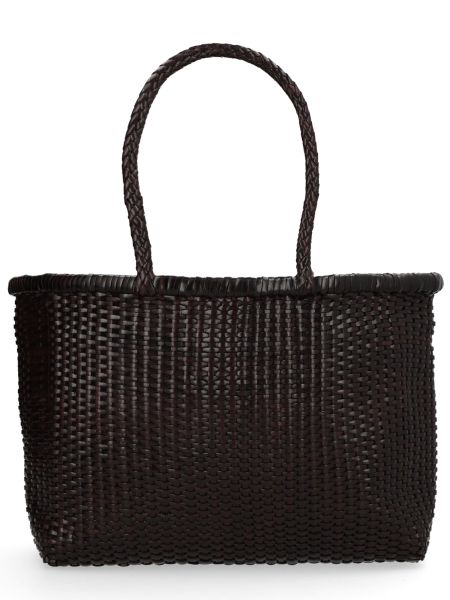 Dragon Diffusion Neutrals B Weave Large Leather Tote Bag Zwart