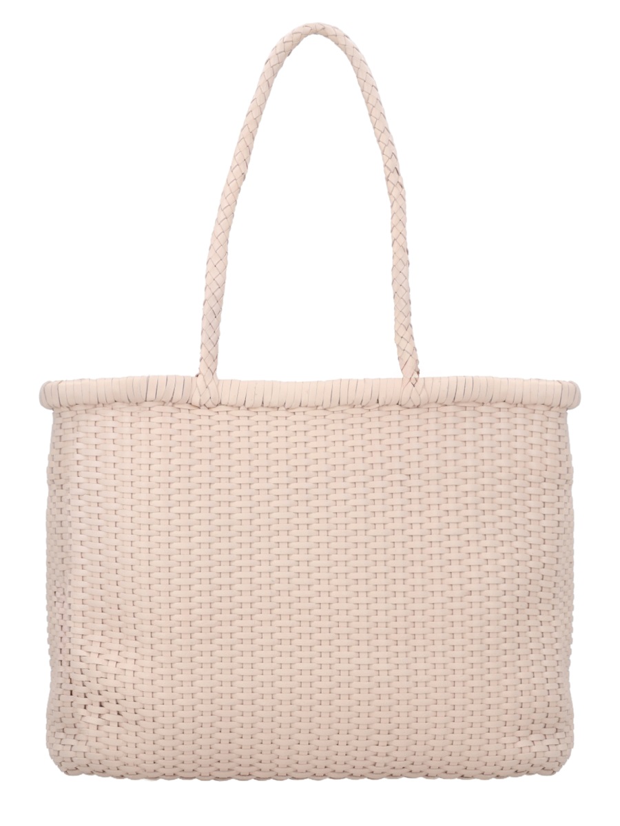 Dragon Diffusion Neutrals B Weave Large Woven Leather Tote Bag Neutraal