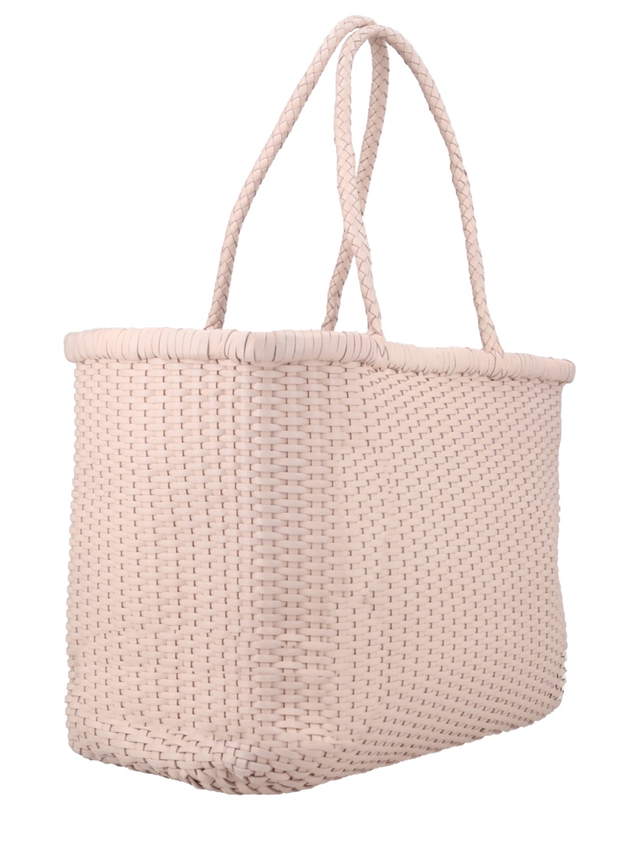 Dragon Diffusion Neutrals B Weave Large Woven Leather Tote Bag Neutraal