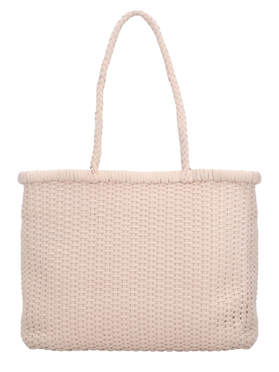 Dragon Diffusion Neutrals B Weave Large Woven Leather Tote Bag Neutraal