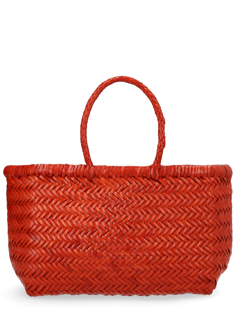 Dragon Diffusion Triple Jump Woven Red Leather Handbag Bag Rood