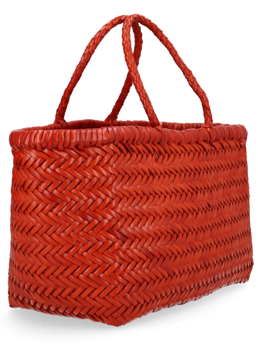 Dragon Diffusion Triple Jump Woven Red Leather Handbag Bag Rood