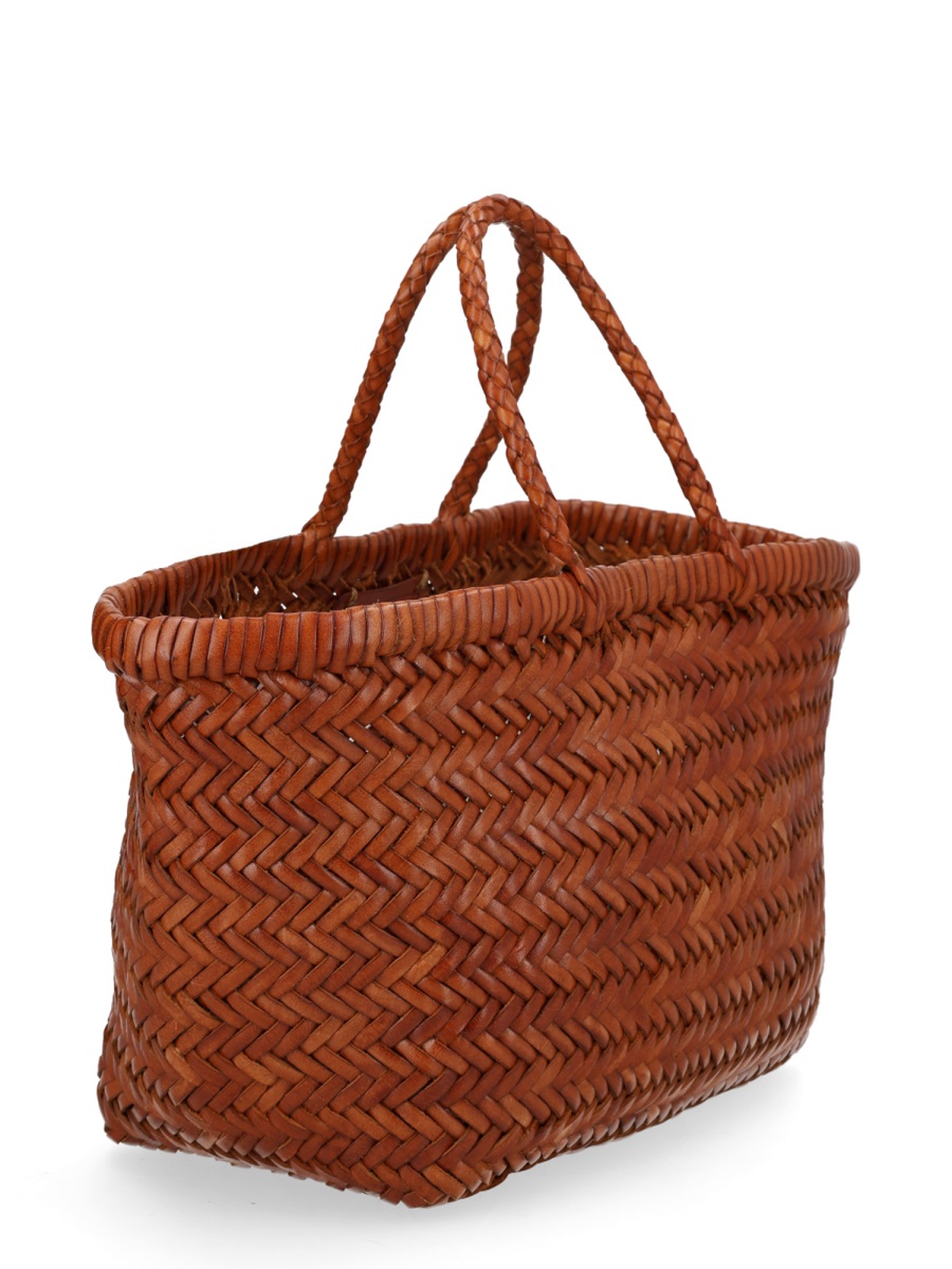 Dragon Diffusion Warm Brown Triple Jump Small Leather Tote Bag Rood