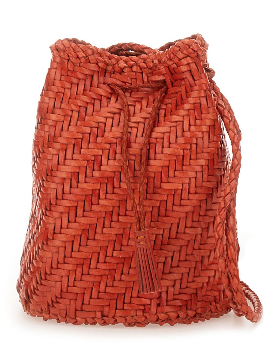 Dragon Diffusion Tan Pompom Double Jump Tassel Handbag Rood