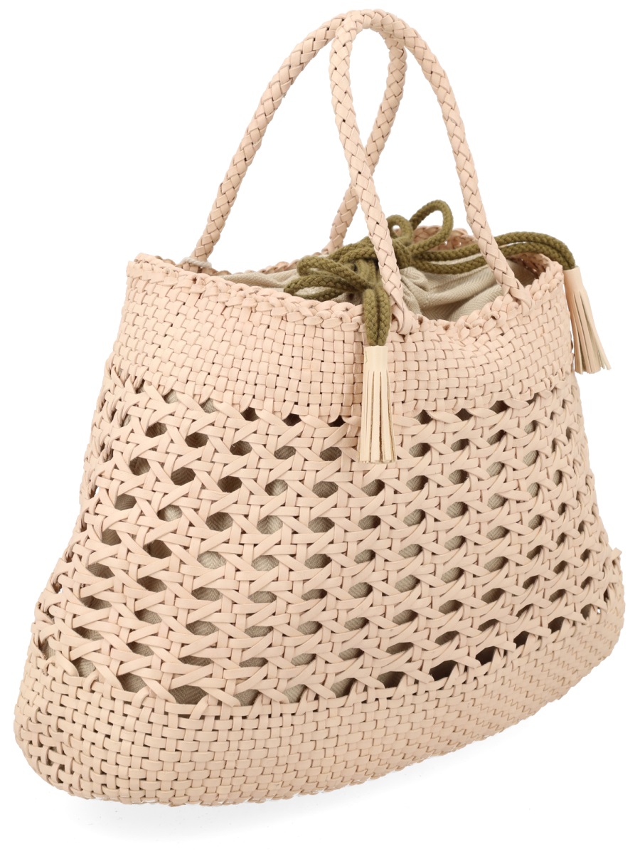 Dragon Diffusion Neutrals Santa Cano Open Lattice Bucket Bag Neutraal