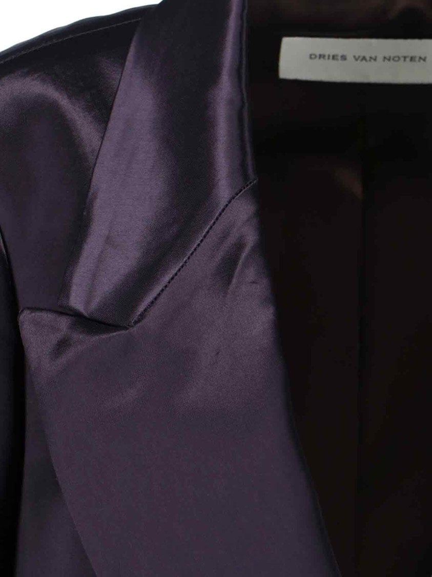 Dries van Noten Structured Silhouette Jacket With Modern Cut Blauw