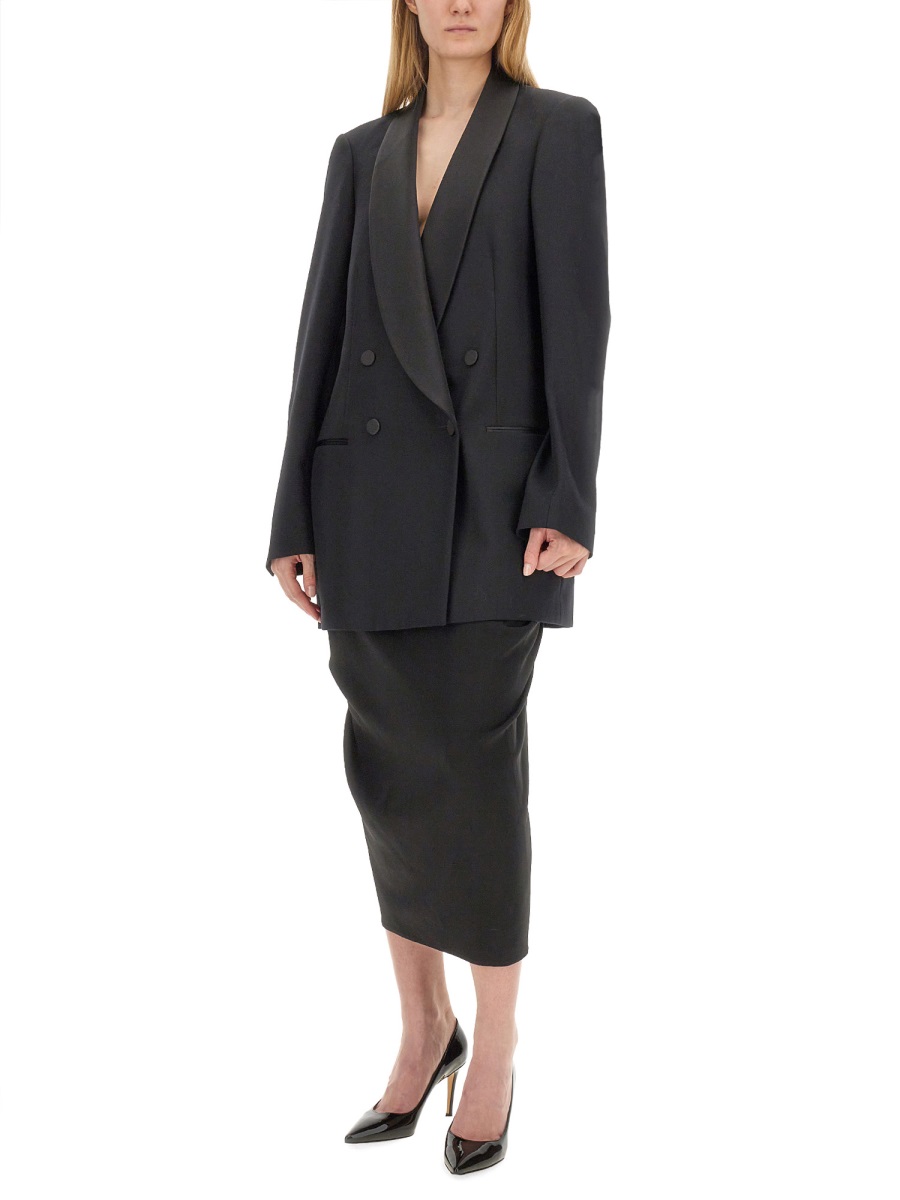 Dries van Noten Double-Breasted Jacket Zwart