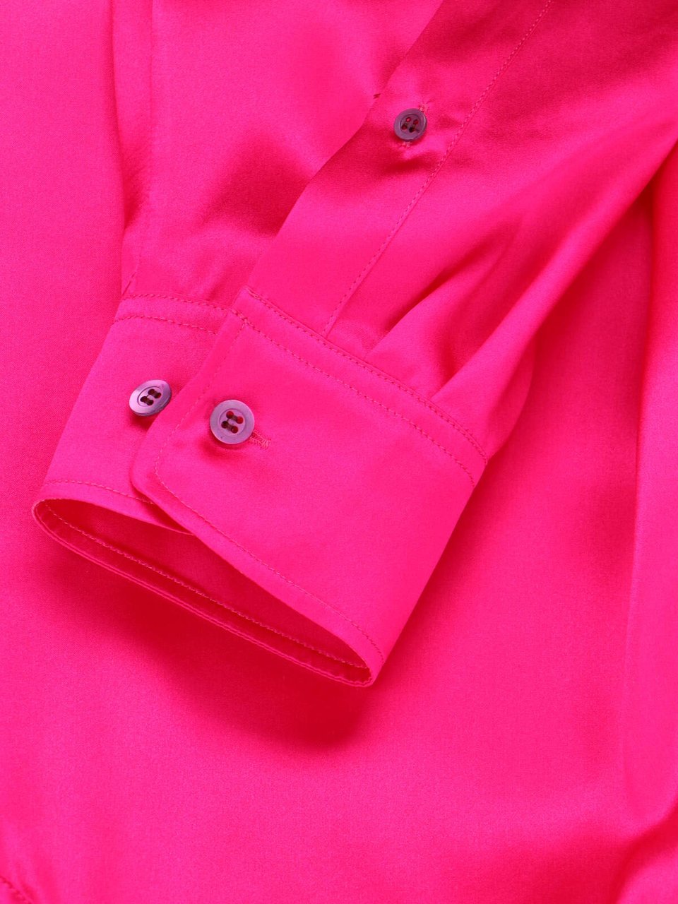 Dries van Noten Pink Classic Collar Silk Shirt Roze