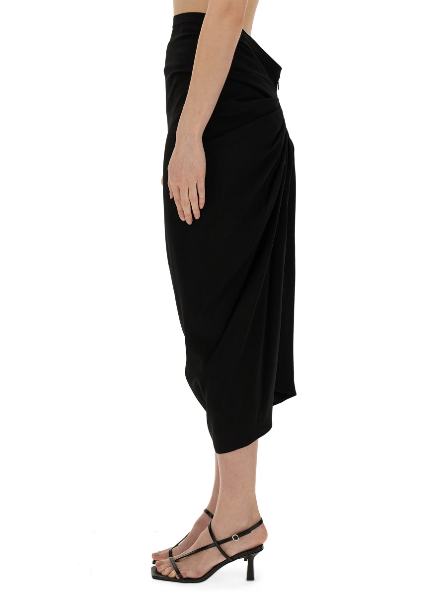 Dries van Noten Draped Skirt Crafted Zwart