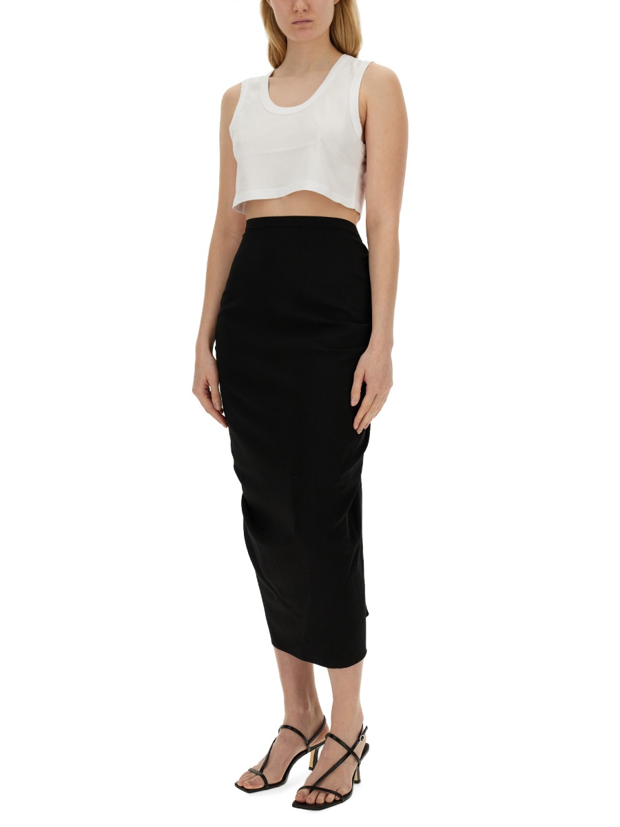 Dries van Noten Draped Skirt Crafted Zwart