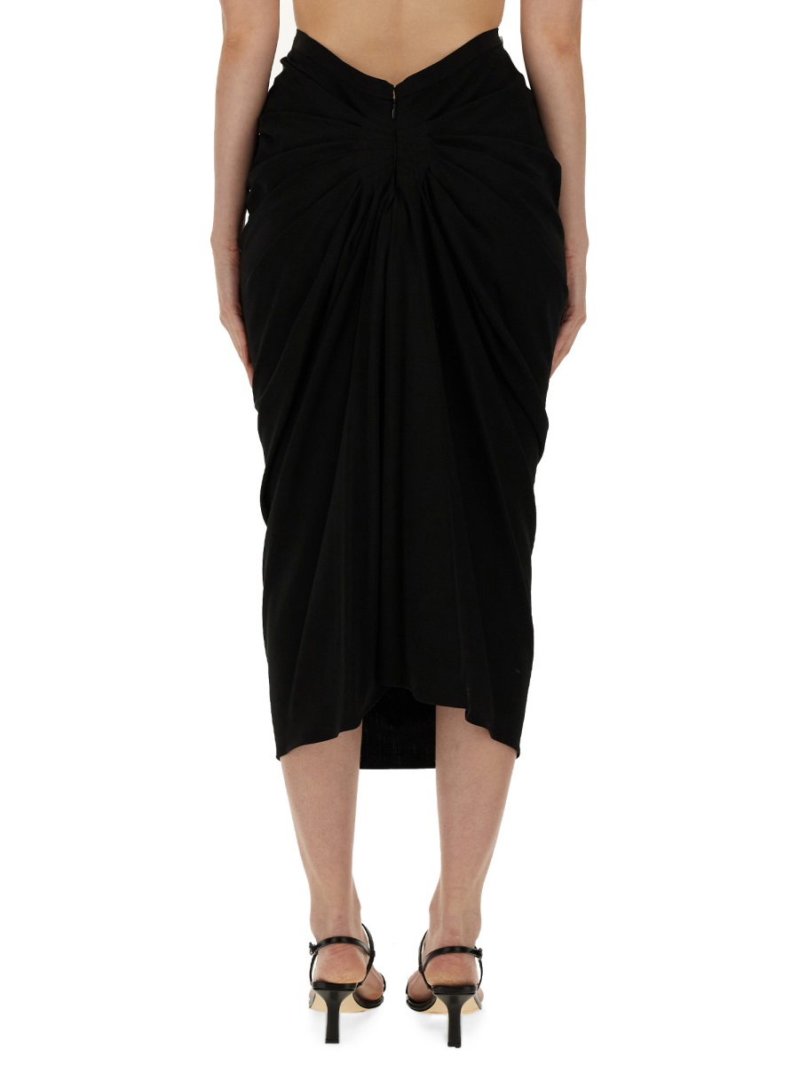 Dries van Noten Draped Skirt Crafted Zwart