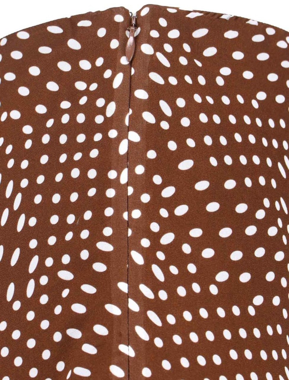 Dries van Noten Midi Skirt With Irregular Polka Dot Print Bruin