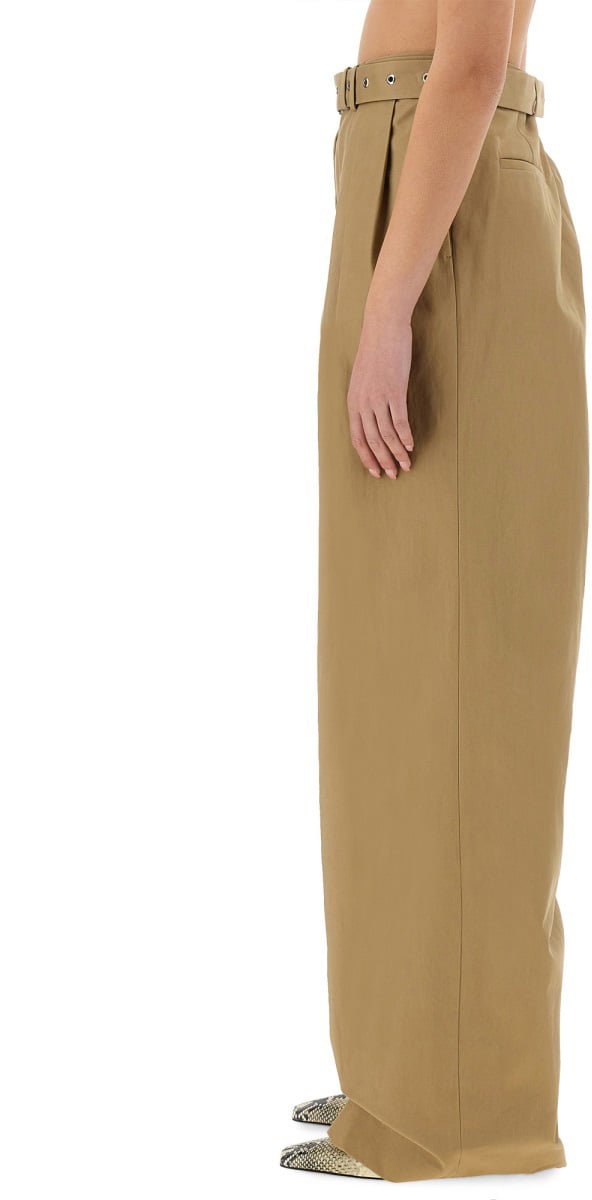 Dries van Noten Wide-Leg Pants With Matching Belt For Comfort Neutraal