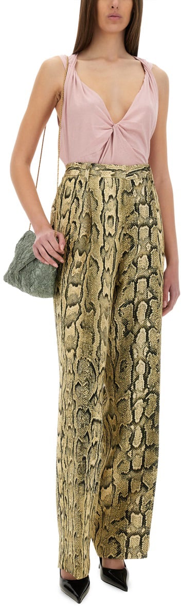 Dries van Noten Textured Wide-Fit Jacquard Pants Bruin